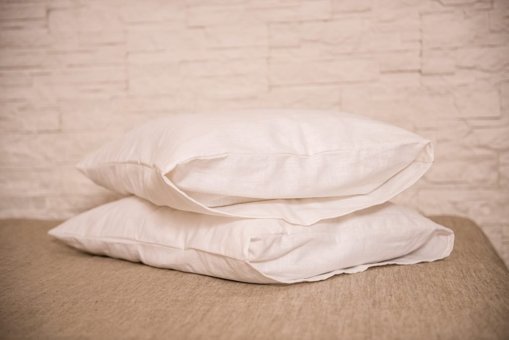 Two linen pillowcases set